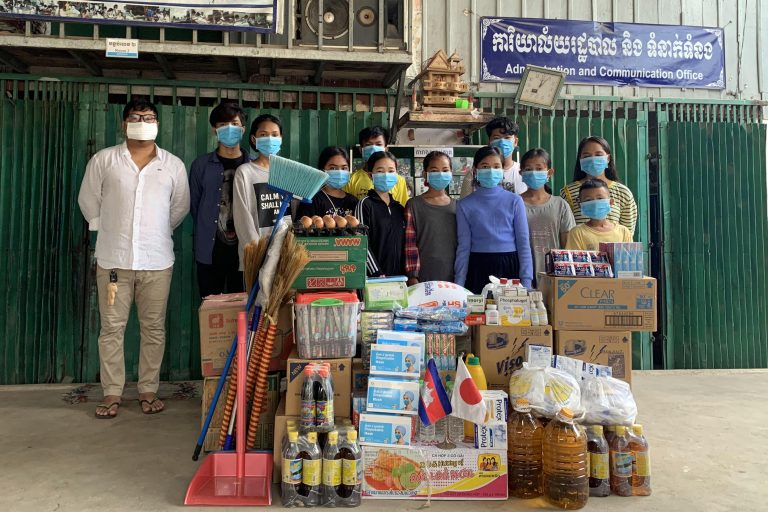 【カンボジア】プノンペンの児童保護施設に食品や常備薬などを寄贈しました