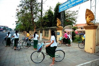 寄贈自転車で実習へ！