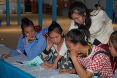 シェンクワン県CCCにて事業終了評価及び「子どもの権利研修」を実施しました。