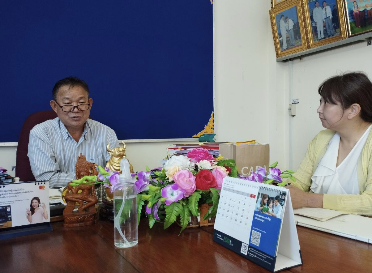 カンボジア、カンポット州教育局の局長との会議